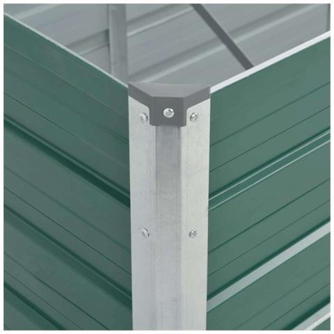 Fioriera Per Giardino In Acciaio Zincato 240x80x77 Cm Verde - Foto 2