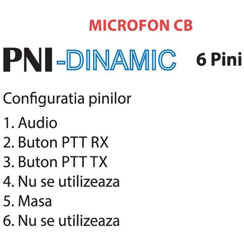 Microfono Cb Dinamic 6 Con Connettore A 6 Pin Per La Stazione Radio Cb Nero - Foto 6