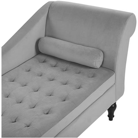 Chaise Longue Con Contenitore Grigio Chiaro Pessac - Foto 13