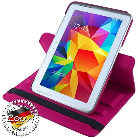 Custodia Per Samsung Galaxy Note 10.1 Gt-n8000 Gt-n8010 Gt-n8020 Smart 360° Gradi Di Rotazione Cover Supporto Protezione Case | Colore Rosa Caldo - Foto 2