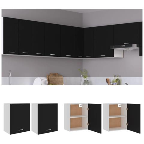 Mobili Pensili “Lyon” 2 pz Neri 50x31x60 cm - Foto 10