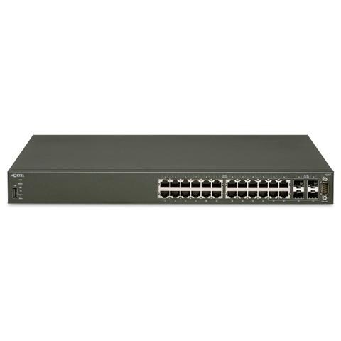 Ethernet Routing Switch 4524GT 24 ports, SNMP 2, SNMP, RMON, Telnet, SNMP 3, HTTP, HTTPS, IEEE 802.1D, IEEE 802.1p, IEEE 802.1Q, IEEE 802.1s, IEEE 802.1w, IEEE 802.1x, IEEE 802.3, IEEE 802.3, Gestito, Nero, 438 x 368 x 44 mm, Cablato - Foto 1