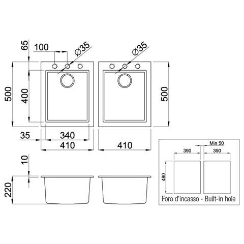 LAV. QUADRA GR. 38X44x2 S / TOP ANT. - Foto 2