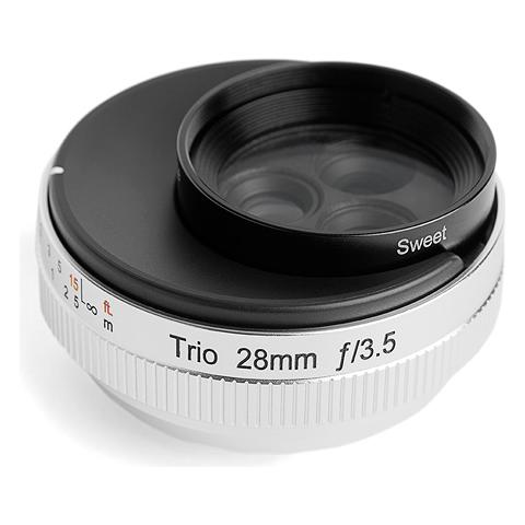 Trio 28mm f / 3.5 MILC Attacco Fujifilm X Colore Bianco Nero - Foto 1