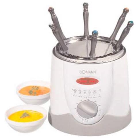 Friggitrice e Macchina per Fonduta FFR 1290 Capacità 1 Litri 840 Watt Colore Bianco / Grigio - Foto 2