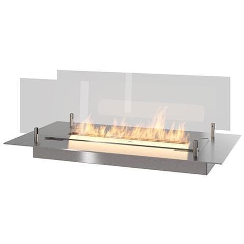 Insert - Bruciatore/inserto A Bioetanolo Da Incasso Con 2 Vetri Cm 60 -bruciatore Lineare 45cm / Capienza 1l - Foto 7