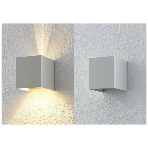 Applique Da Parete Esterno Faretto Led Luce Naturale 4000k 12 W Ip65 Es46 Grigio - Foto 4