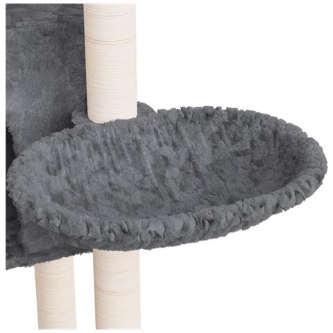 Albero Per Gatti Con Tiragraffi In Sisal Grigio Scuro 108,5 Cm - Foto 6