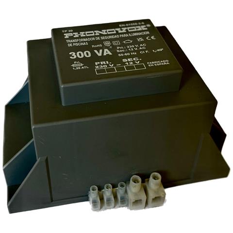 Trasformatore Di Sicurezza Per L'illuminazione Delle Piscine Tp30300 300 Va 12 V 230 V 50-60 Hz 16,5 X 11,1 X 9,4 Cm - Foto 1