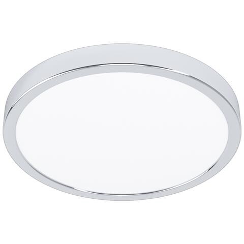 Plafoniera Moderna Fueva 5 Acciaio Cromo Led Integrato 20,5w 3000k Ip44 - Foto 1