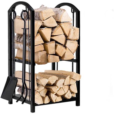 Portalegna Per Camino Con Accessori Sannover - Foto 1