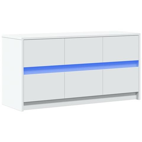 Mobile Porta Tv Con Led Bianco 100x34x50 Cm In Truciolato - Foto 3