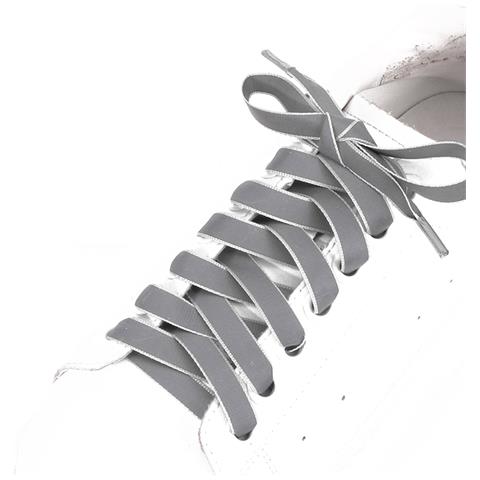 2 Paia Di Lacci Riflettenti - 8 Mm Di Larghezza White L - Foto 3