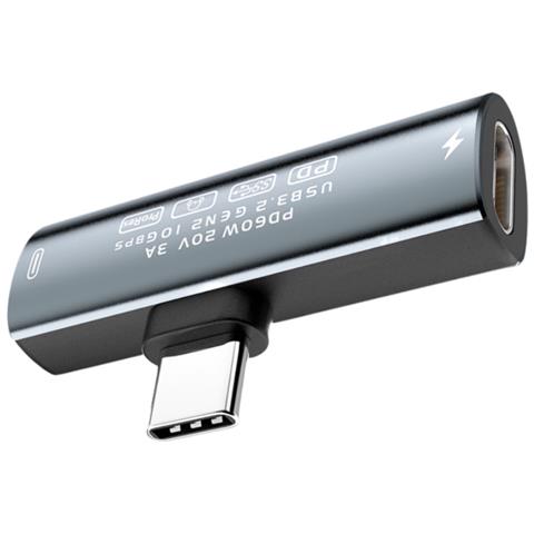 Adattatore Usb-c A C 2 In 1 Con Ricarica Rapida Pd 60 W E Trasferimento Dati Usb 3.2 Gen2 - Foto 2