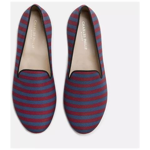 Mocassino In Cotone Blu - Eu42/us9 - Foto 3