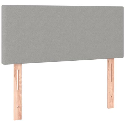 Letto a Molle Materasso e LED Grigio Chiaro 120x190 cm Tessuto - Foto 10