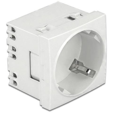 Easy 45 Presa di alimentazione con messa a terra a estendibile con disposizione a 45° 45 x 45 mm - Foto 1