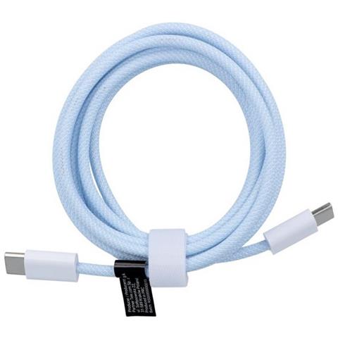 Cavo Dati E Ricarica Pd60w 3a C263 Usb-c To Usb-c Fast Charge 60w 1,5m Blu Per Smartphone Tablet - Foto 2