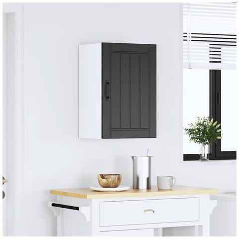 Pensile Da Cucina Lucca Nero In Legno Multistrato - Foto 3