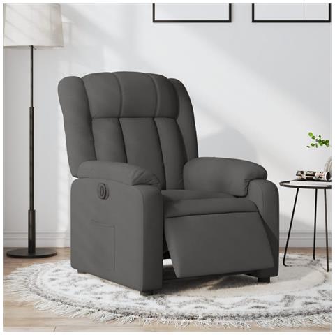 Poltrona Elettrica Reclinabile Grigio Scuro In Tessuto - Foto 1
