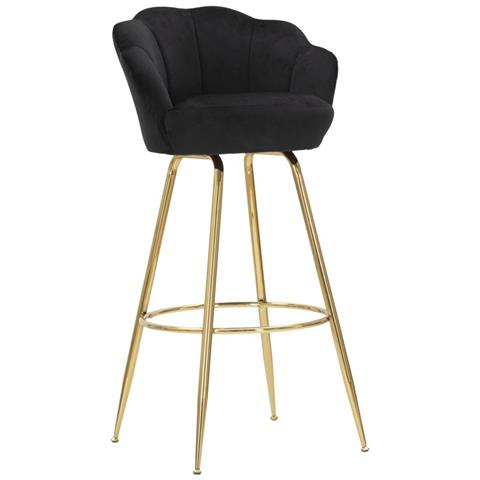 Sgabello Alto Mf452 - Nero - Metallo - 55x53x110 Cm - Foto 1