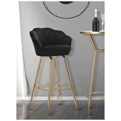 Sgabello Alto Mf452 - Nero - Metallo - 55x53x110 Cm - Foto 8