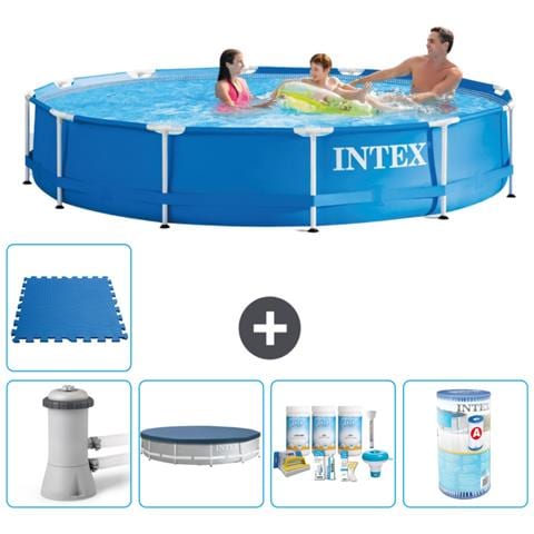Piscina Fuori Terra - In Giro - 366x76 Cm - Blu - Include Accessori Coordinati A1714 - Foto 1