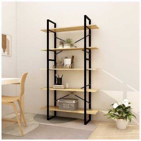 Lusso Casadino - Libreria A 5 Ripiani 100x30x175 Cm In Legno Massello Di Pino - Foto 6