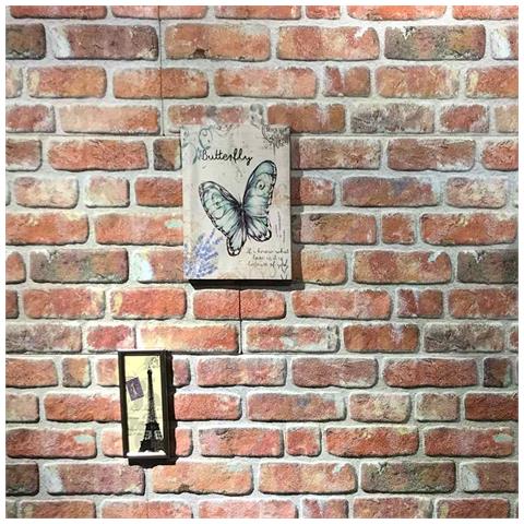 Lusso Casadino -  Pannelli Murali 3d Con Design A Mattoni Rosso 10 Pz Eps - Foto 2