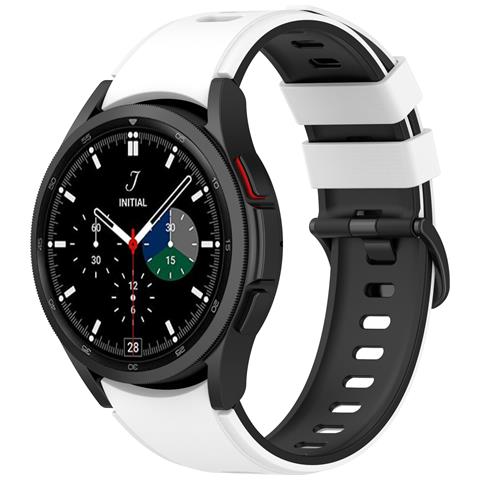 Cinturino In Silicone Bianco E Nero Per Samsung Watch Serie 4 - Foto 2