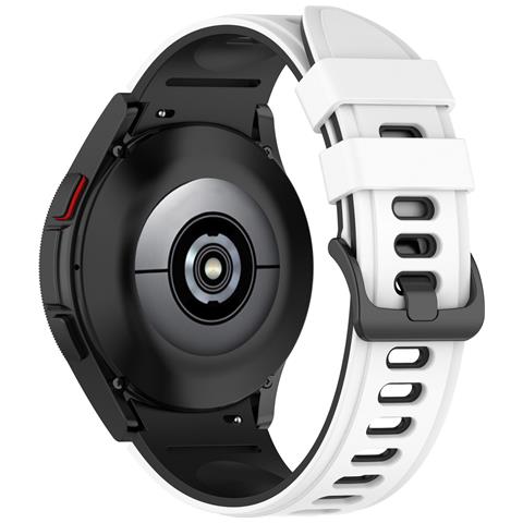 Cinturino In Silicone Bianco E Nero Per Samsung Watch Serie 4 - Foto 5