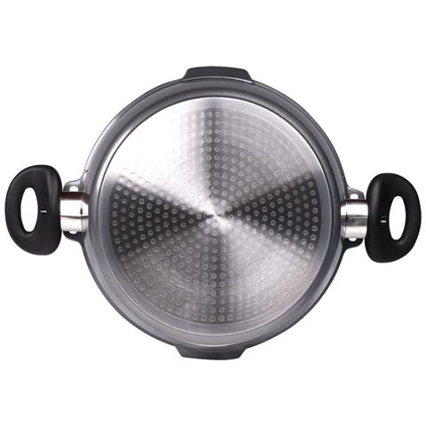 Casseruola In Ghisa, 24 Cm, Coperchio In Vetro Forato Per Scolare I Liquidi, Rivestimento Antiaderente - Foto 2