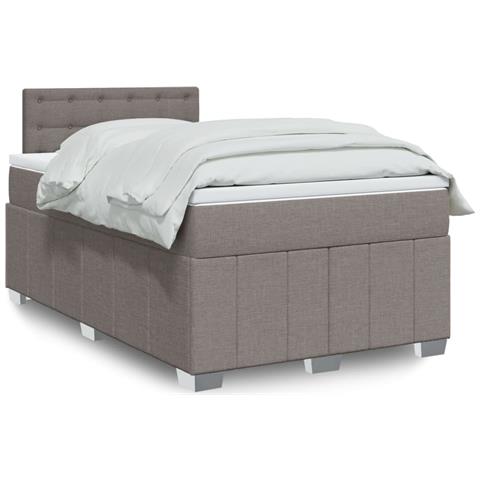 Giroletto a Molle con Materasso Tortora 120x190 cm in Tessuto - Foto 2
