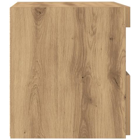 Comodini con Luci LED 2 pz Rovere Artigianale 50x40x45 cm - Foto 9