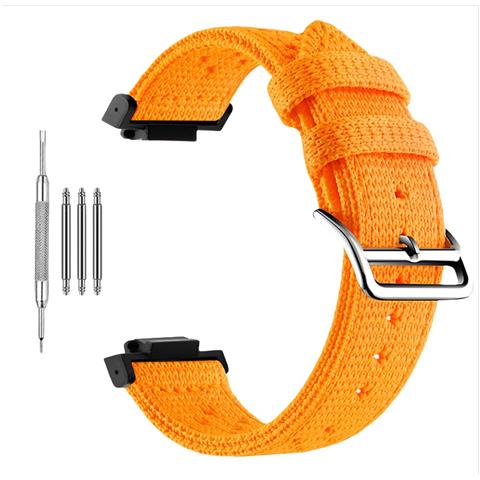Cinturino In Nylon Intrecciato Stile Hermès Compatibile Con Casio G-shock Ga100/dw-5600 Orange - Foto 1