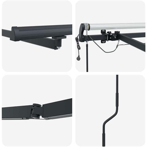 Tenda da Sole con Antracite 5 × 3,5 m Metallo - Foto 9