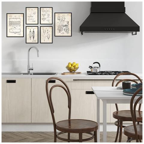 Set Di 6 Stampe Poster Con Brevetti Di Elettrodomestici Da Cucina Poster Con Immagini Di Brevetti Retrò Design D'interni In Stile Vintage A3 & A4 Cornice Bianca - Foto 6