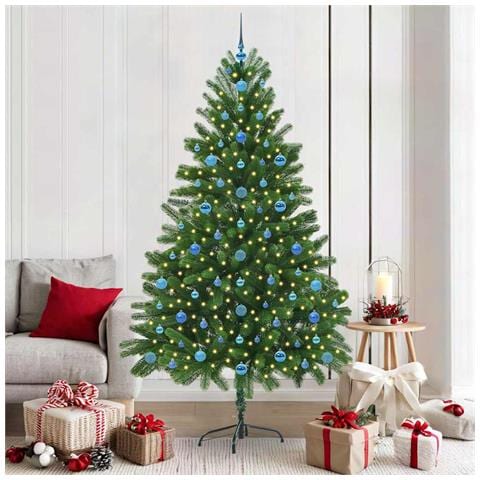 Albero di Natale con 300 LED con supporto Verde 210 cm PE - Foto 2