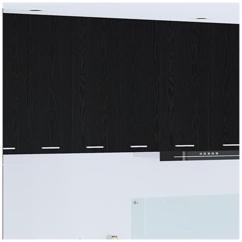 Armadio pensile con porta Riga Rovere Nero 60 x 31 x 80 cm - Foto 2
