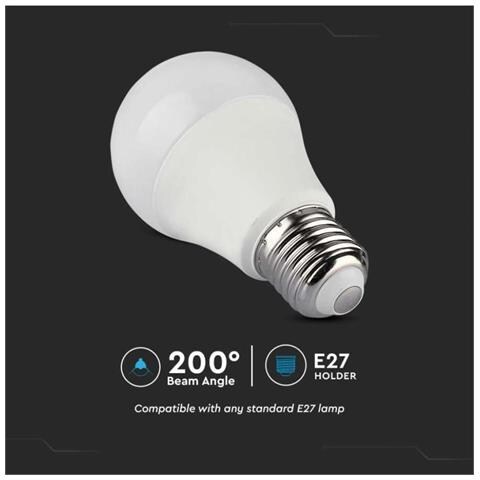 Lampadina LED E27 8.5W A60 RF Controller con Telecomando 24 Tasti RGB + 4000K Dimmerabile, colore Bianco - Foto 2