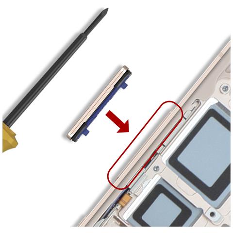 Pulsante Volume Originale Per Galaxy S25 / S25 Plus Service Pack, Oro - Foto 2