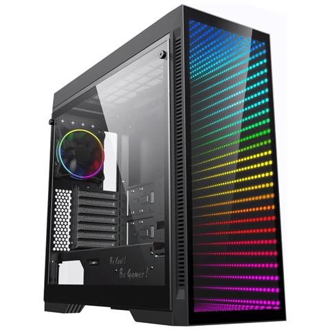 Tower ATX MIDI USB 3.0 PC Computer Case Nero Gaming Vetro Finestra Abyss TR - Foto 1