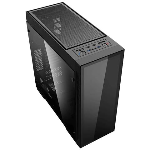 Tower ATX MIDI USB 3.0 PC Computer Case Nero Gaming Vetro Finestra Abyss TR - Foto 2