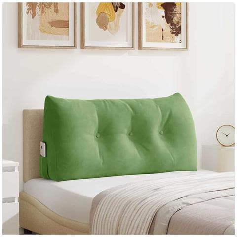 Cuscino per Schiena Verde chiaro 100 x 24 x 50 cm Velluto - Foto 2