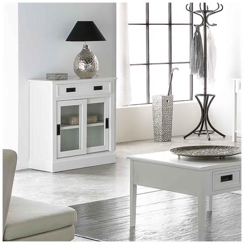 Mobile Da Ingresso In Legno Bianco 80x40x90,5h - Foto 2