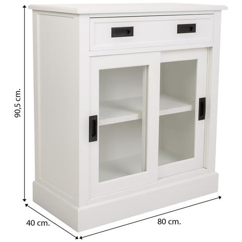 Mobile Da Ingresso In Legno Bianco 80x40x90,5h - Foto 8