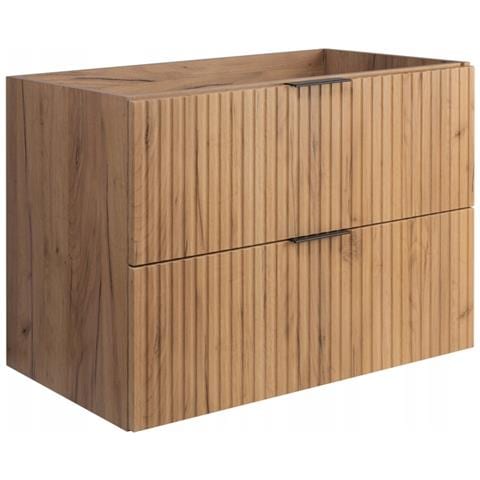 | Mobile sottolavabo - 80cm | Marrone opaco - Rovere | L /H /D 80/57/46cm | 2 cassetti Softclose | Mobili bagno, mobili bagno, basi - Foto 1