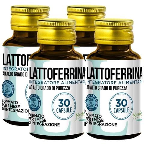Lattoferrina 200 mg 30 Capsule - Alto Grado di Purezza - Formula Essenziale in Capsule (Confezione quadrupla) - Foto 1