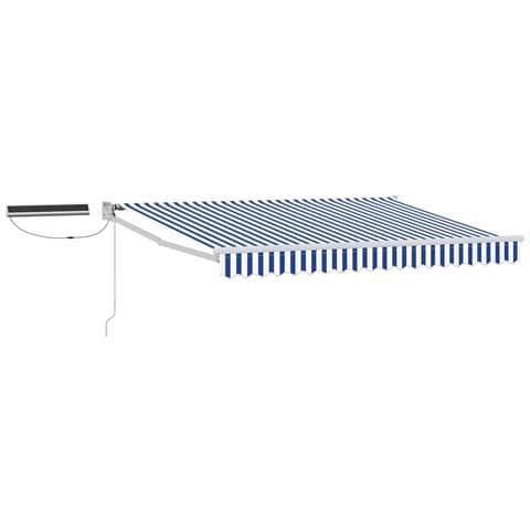 Tettuccio Elettrico Retrattile Blu e Bianco 3,5 x 2 m - Foto 1