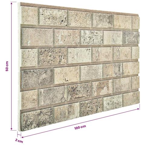 Pannelli da parete 10 pcs Sabbia 100 x 50 cm Schiuma EPS - Foto 6